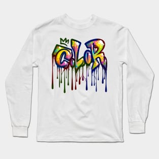 Color Graffiti Long Sleeve T-Shirt